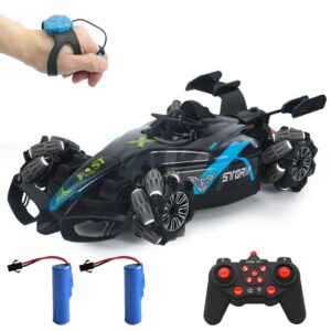 dazzcool rc car toy for kids & adults, spray function high speed drift remote control car, 360°rotating rc stunt cars two way control rc cars for boys/girls