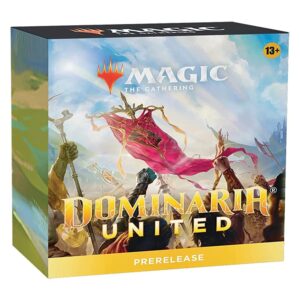 magic the gathering mtg dominaria united prerelease pack kit - 6 draft booster packs + more!