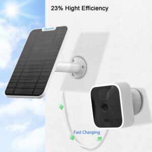 Solar Panel Charging Compatible with Blink New Outdoor/Outdoor(3rd Gen) /XT XT2 Camera, with 13.1ft Waterproof Charging Cable, IP65 Weatherproof,Includes Secure Wall Mount(White)