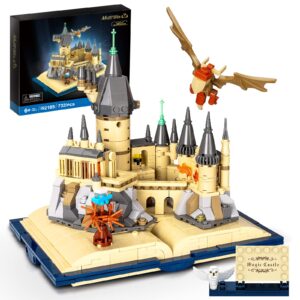 haiwon magic castle book building set, creative castle architecture building blocks toy, wizarding world collectible display model for adults, gift for boys girls kids aged 8-14 - 749 pieces