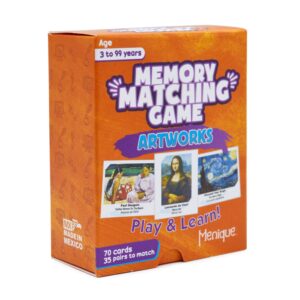 Menique. Memory Matching Game. Famous Paintings Game. 35 Pairs to Match.