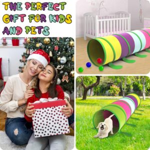 Kids Play Tunnel for Toddlers 1-3 Caterpillar Pop Up Baby Tunnel for Kids to Crawl Through 6 Foot with Breathable Mesh Collapsible Toddler Tunnel Toys Gift for Children Dog Kids Backyard Playset