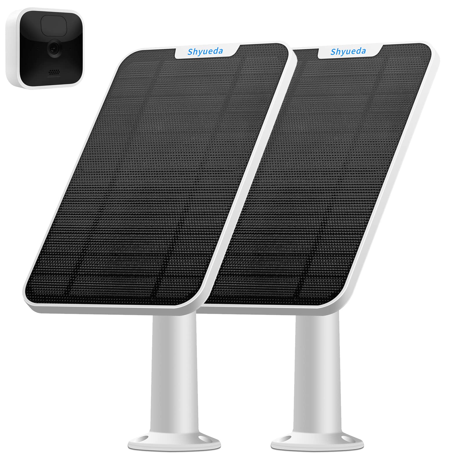 4W Solar Panel Charging Compatible with Blink New Outdoor/Outdoor(3rd Gen) /XT XT2 Camera, with 13.1ft Waterproof Charging Cable, IP65 Weatherproof,Includes Secure Wall Mount(White) (2)