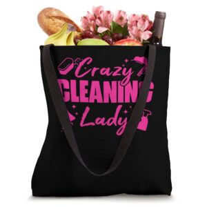 House Cleaning Service Crazy Cleaning Lady Tote Bag