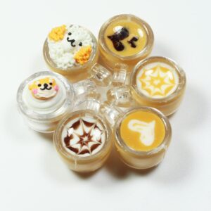 6 Mix Coffee Latte Art Dollhouse Miniature,Tiny Coffee,Drink Beverage Dollhouse Accessories for Collectibles