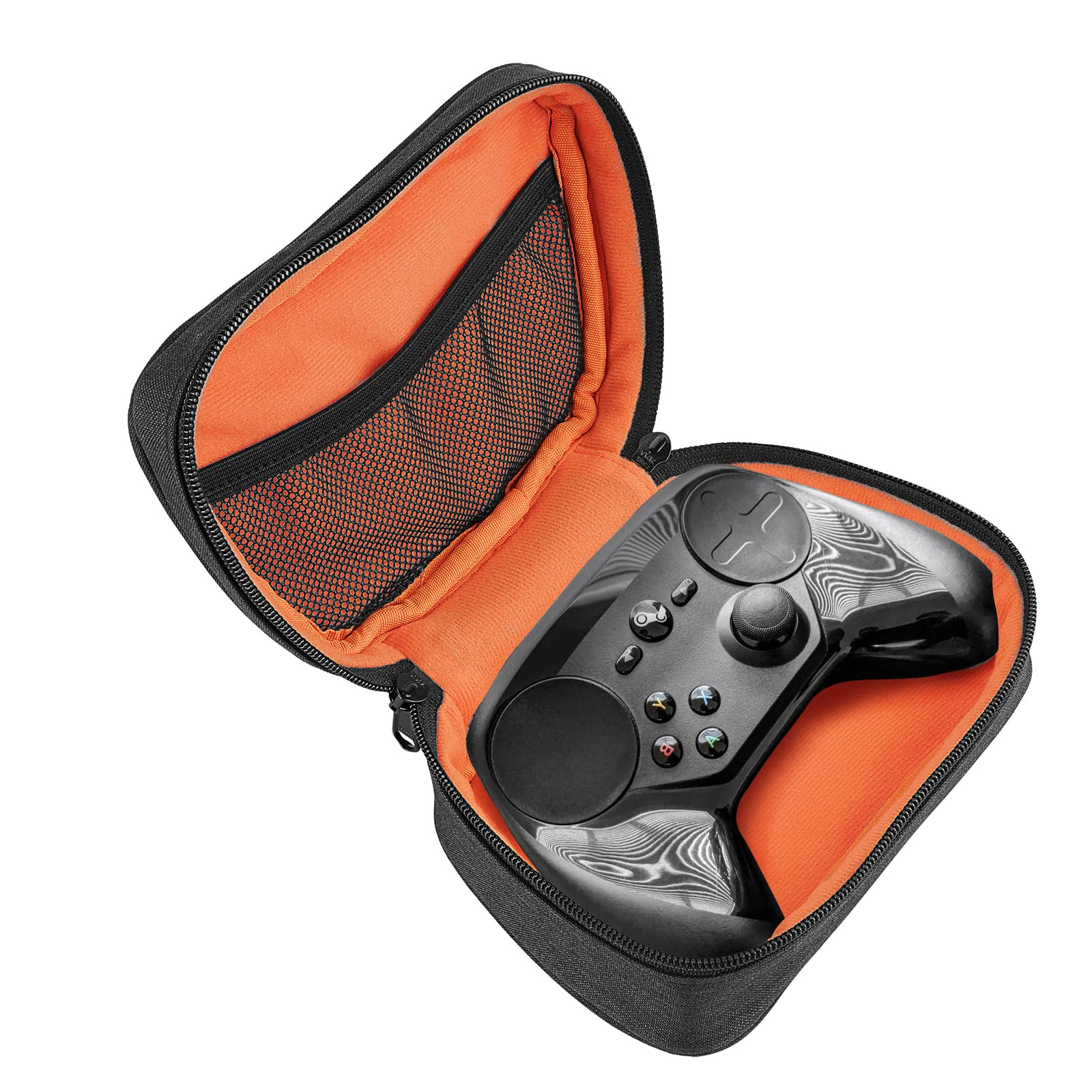 Geekria Controller Protection Case Compatible with Steam Controller, Replacement Protective Travel Carrying Bag with Cable Storage