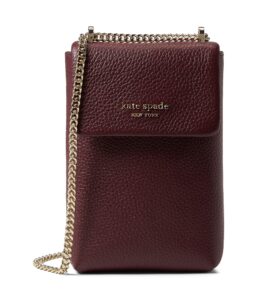 kate spade new york veronica pebbled leather north/south crossbody grenache one size