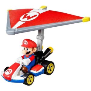 Hot Wheels Mariokart - GVD31 ~ Character Die-cast Toy Vehicle ~ Mario Standard Kart and Super Glider