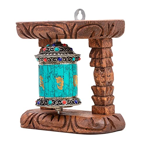 Himalayan Bazaar Wall Hanging Buddhist Prayer Wheel Om Mani Padme Hum