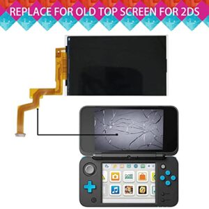 Cuifati Replacemen Screen for New 2DS XL LL, Top LCD Screen Repair Kits 2DS Game Console Screen Replacement for New 2DS XL LL