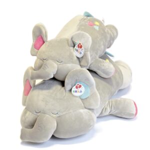 Charming and Cute Elephant Stuffed Animal Plush Toy – Cuddly Hugging Pillow for Kids, Girls, Boys, Teens and Adults | Adorable Gift for Christmas, Thanksgiving and Children’s Birthday (Medium)