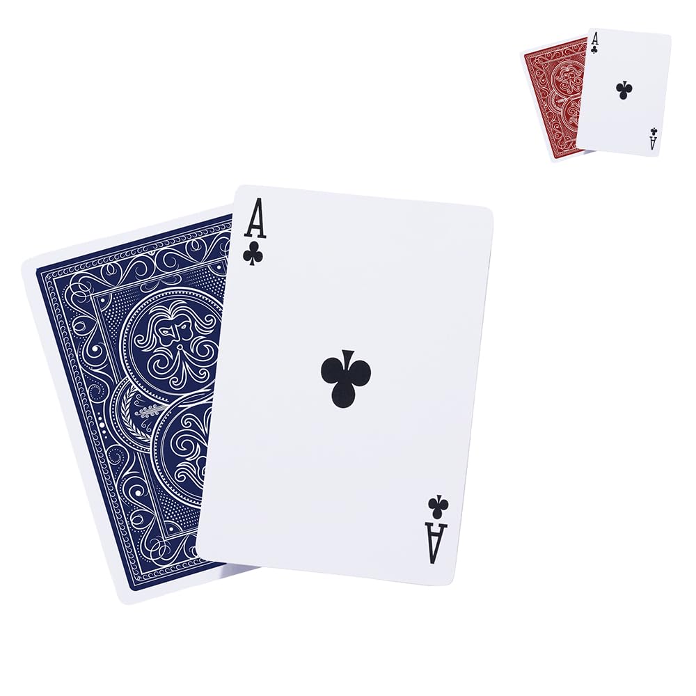 Weighted Heavy Deck of Cards Ideal for Outdoors | Wind-Resistant Waterproof Playing Cards | Thick Plastic Protected Poker Cards (Midnight Blue)