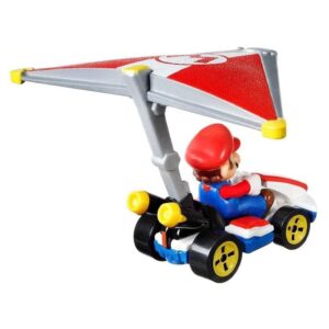 Hot Wheels Mariokart - GVD31 ~ Character Die-cast Toy Vehicle ~ Mario Standard Kart and Super Glider