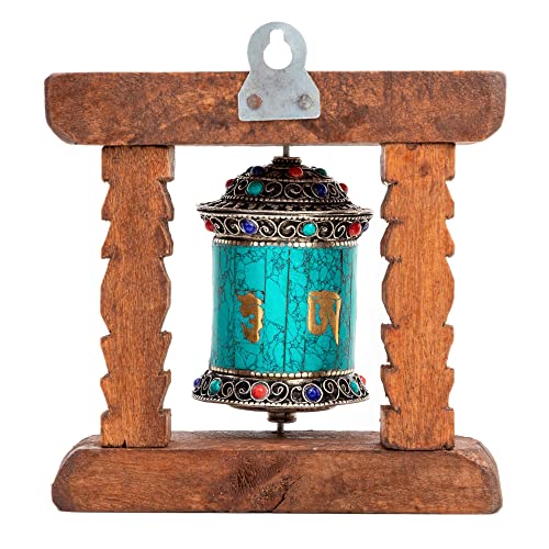 Himalayan Bazaar Wall Hanging Buddhist Prayer Wheel Om Mani Padme Hum