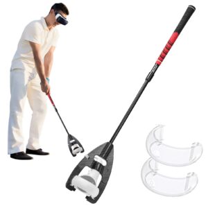 vr golf club for oculus quest 2 rift s: realistic grip handle attachment for golf game: meta quest 2 adjustable length controller accessories: universal left and right controllers