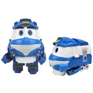 4PCS /Set Plastic Trains Toys,Kay/Alf/Duck/Selly Deformation Robot Toys for Little Toys (Color : Kay)