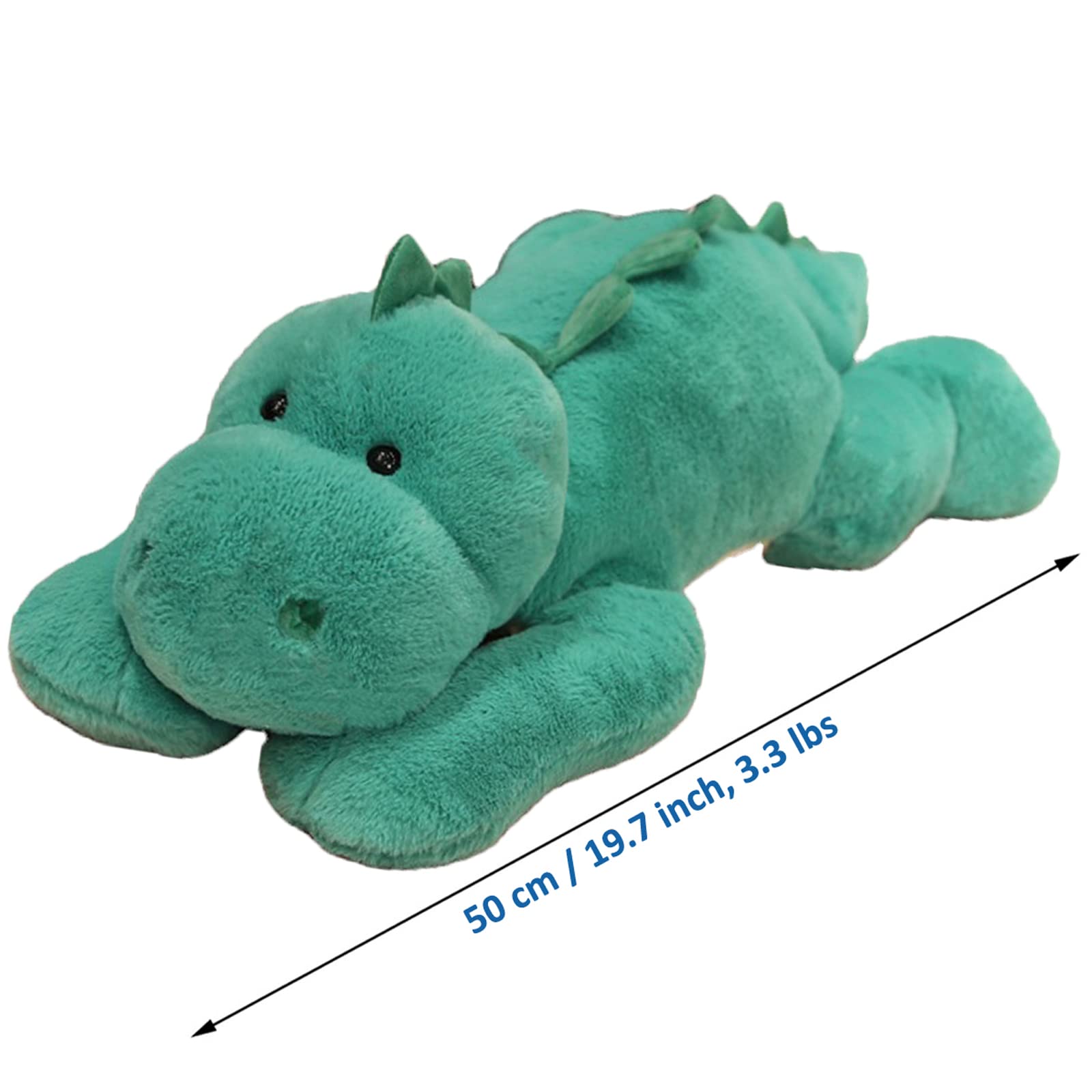 Weighted Stuffed Animals, 3.3 lbs Weighted Dinosaur Stuffed Animal Toy Dinosaur Weighted Plush Animals Throw Pillow Gifts for Boys Girls, 19.6 inch