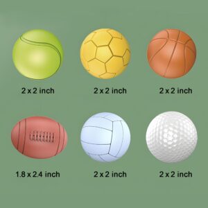 Baby Sensory Balls, Baby Soft Rubber Balls for Toddlers 1-3, Montessori Baby Sensory Toys, Baby Bath Toys 6 to 12 Months, Kids Soccer Ball, Sport & Outdoors Baby Balls, 6 Rubber Balls for Kids