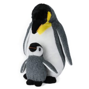 penguin family plush toy, stuffed animal plushie doll, soft fluffy like real polar animals hugging toy - present for every age & occasion