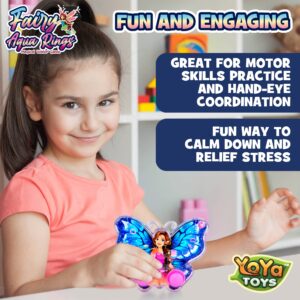 YoYa Toys Fairy Butterfly Ring Toss Handheld Game - Games for Kids Handheld with Cute Pixie Design, Classic-Style Retro Game, Portable & Travel-Friendly Handheld Games for Kids