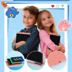 TEKFUN Toys for Kids, 2 Pcs LCD Writing Tablet with Anti-Lost Stylus, 10in Erasable Doodle Board Reusful Drawing Pad for Kids, Travel Car Trip Learning Toys Christmas Birthday Gift for 3 4 5 6 7 Girls