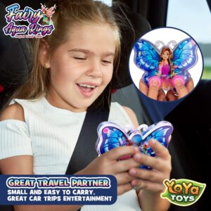 YoYa Toys Fairy Butterfly Ring Toss Handheld Game - Games for Kids Handheld with Cute Pixie Design, Classic-Style Retro Game, Portable & Travel-Friendly Handheld Games for Kids