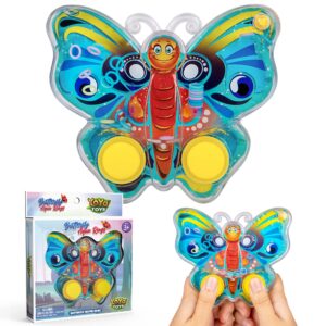 yoya toys butterfly ring toss handheld game - games for kids handheld with colorful butterfly design, classic-style retro game, portable & travel-friendly handheld games for kids