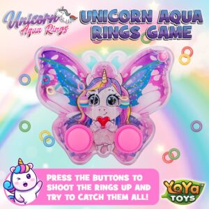 YoYa Toys Unicorn Butterfly Ring Toss Handheld Game - Games for Kids Handheld with Cute Unicorn Design, Classic-Style Retro Game, Portable & Travel-Friendly Handheld Games for Kids