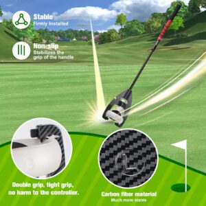 VR Golf Club for Oculus Quest 2 Rift S: Realistic Grip Handle Attachment for Golf Game: Meta Quest 2 Adjustable Length Controller Accessories: Universal Left and Right Controllers