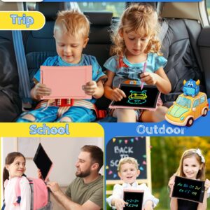 TEKFUN Toys for Kids, 2 Pcs LCD Writing Tablet with Anti-Lost Stylus, 10in Erasable Doodle Board Reusful Drawing Pad for Kids, Travel Car Trip Learning Toys Christmas Birthday Gift for 3 4 5 6 7 Girls