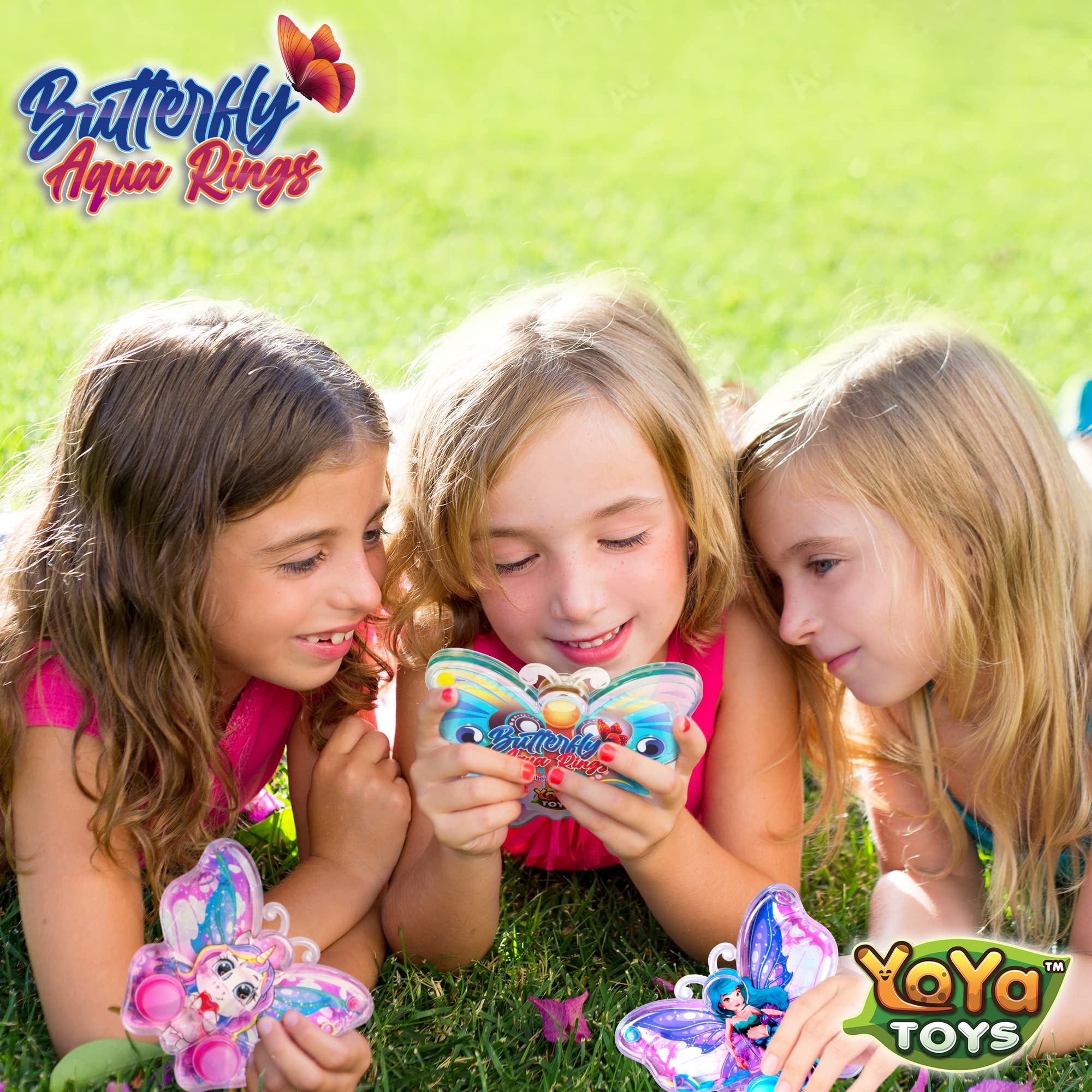 YoYa Toys Butterfly Ring Toss Handheld Game - Games for Kids Handheld with Colorful Butterfly Design, Classic-Style Retro Game, Portable & Travel-Friendly Handheld Games for Kids