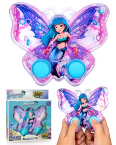 yoya toys mermaid butterfly ring toss handheld game - games for kids handheld with underwater princess, classic-style retro game, portable & travel-friendly handheld games for kids