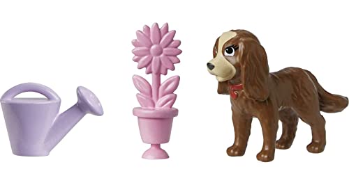 Polly Pocket Travel Toy with 3-inch Doll & 18 Accessories, Puppy & Flower-Themed Fashion Pack