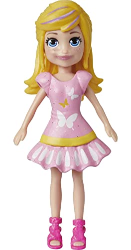 Polly Pocket Travel Toy with 3-inch Doll & 18 Accessories, Puppy & Flower-Themed Fashion Pack