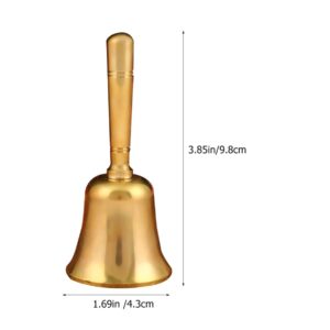 Milisten Call Service Bell 4pcs Brass Handbell Classroom Attention Hand Call Bell Customer Bell Hand Service Bell Bar Bell Animal Toys Practical Hand Bells Telephone Elder Table Bell