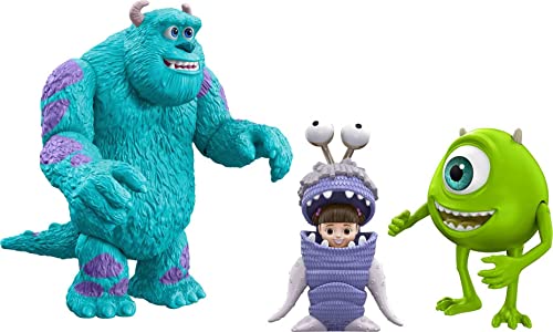 Mattel Disney and Pixar Monsters, Inc Storyteller 3 Action Figure Pack, Sulley Mike & Boo Characters in Get Boo Home Pack, Authentic Toys at 3 Inch Scale