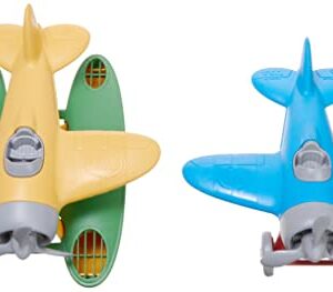 Green Toys Airplane Blue - Seaplane Yellow Bundle