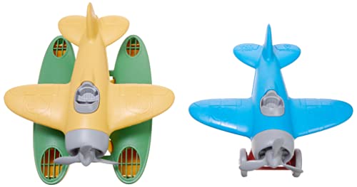 Green Toys Airplane Blue - Seaplane Yellow Bundle