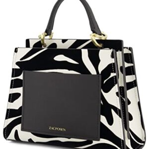 Zac Posen Earthette Small Double Compartment, Multi White Black