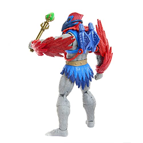 Masters of the Universe Masterverse Action Figure, Stratos Toy Collectible with Articulation & Accessories, 7 inch