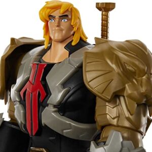 Masters of the Universe and He-Man Figure Deluxe Large He-Man with Sword, MOTU Collectible Toy with Attack Move and Accessories, Netflix Series