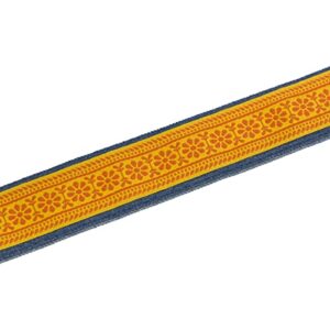 Fender George Harrison Dark Horse Floral Guitar Strap, 2in,Orange