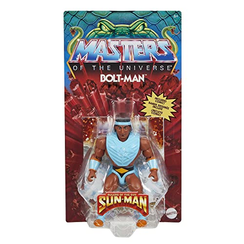 Masters of the Universe Origins Action Figure & Accessory, Rise of the Snake Men Bolt-Man with Mini Comic Book, 5.5 inch