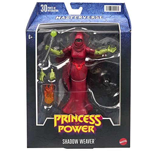 Masters of the Universe Masterverse Action Figure, Shadow Weaver Toy Collectible with Articulation & Accessories, 7 inch