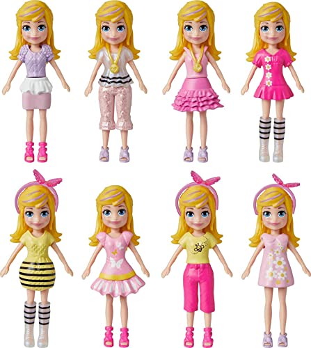 Polly Pocket Travel Toy with 3-inch Doll & 18 Accessories, Puppy & Flower-Themed Fashion Pack