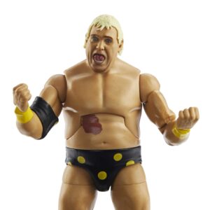 Mattel WWE Dusty Rhodes WrestleMania Elite Collection Action Figure with Accessory & "Mean" Gene Okerlund Build-A-Figure Parts, 6-inch