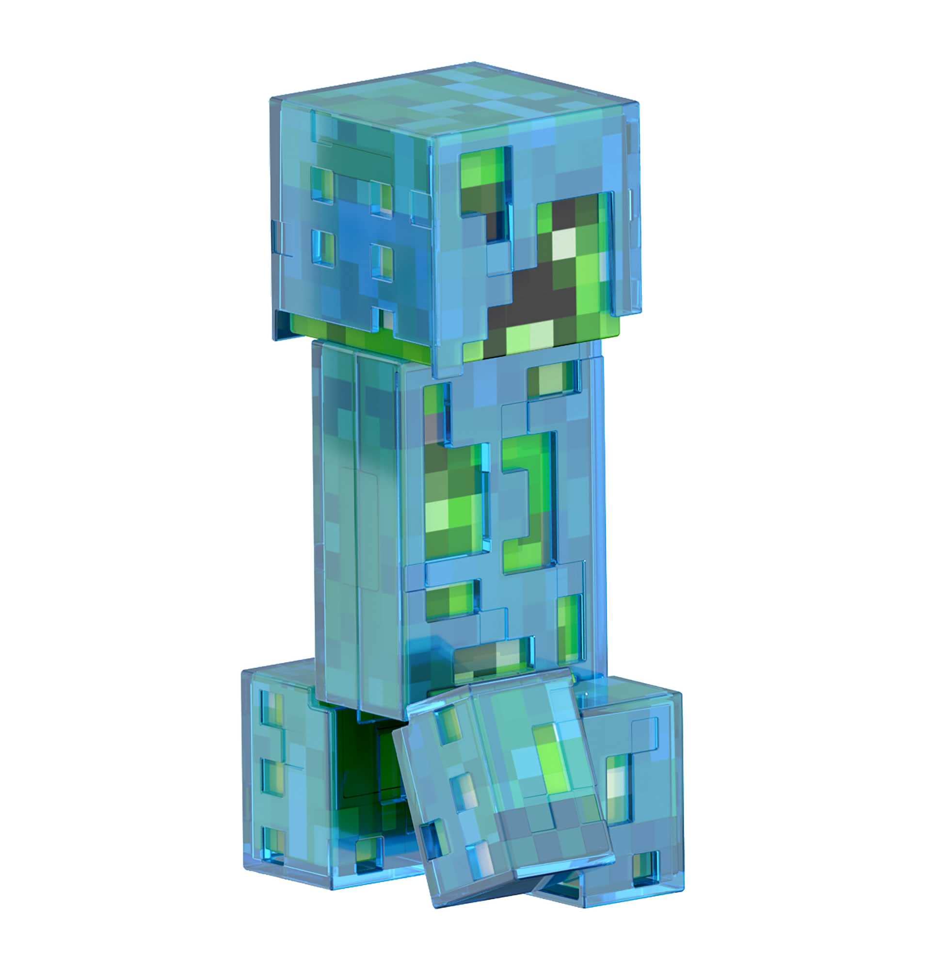 Mattel Minecraft Diamond Level Creeper Action Figure & Die-Cast Accessories, Collectible Toy Inspired by Video Game, 5.5 inch