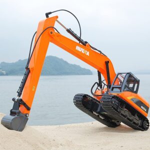 QIYHBVR 15 CH Super Long Robotic Arm Remote Control Digger,Toy Digger Remote Control Engineering Sand Digger Construction Vehicle Toy RC Excavator Toy Cars for Kids