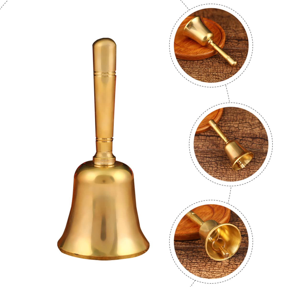 Milisten Call Service Bell 4pcs Brass Handbell Classroom Attention Hand Call Bell Customer Bell Hand Service Bell Bar Bell Animal Toys Practical Hand Bells Telephone Elder Table Bell