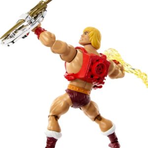 Masters of the Universe Origins Toy, He-Man Deluxe Thunder Punch Action Figure with Accessories, MOTU Collectible